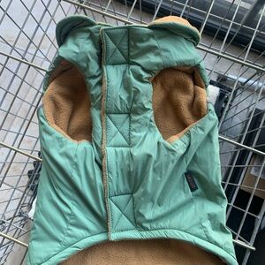 Gooby Green & Tan Vest Dog Jacket